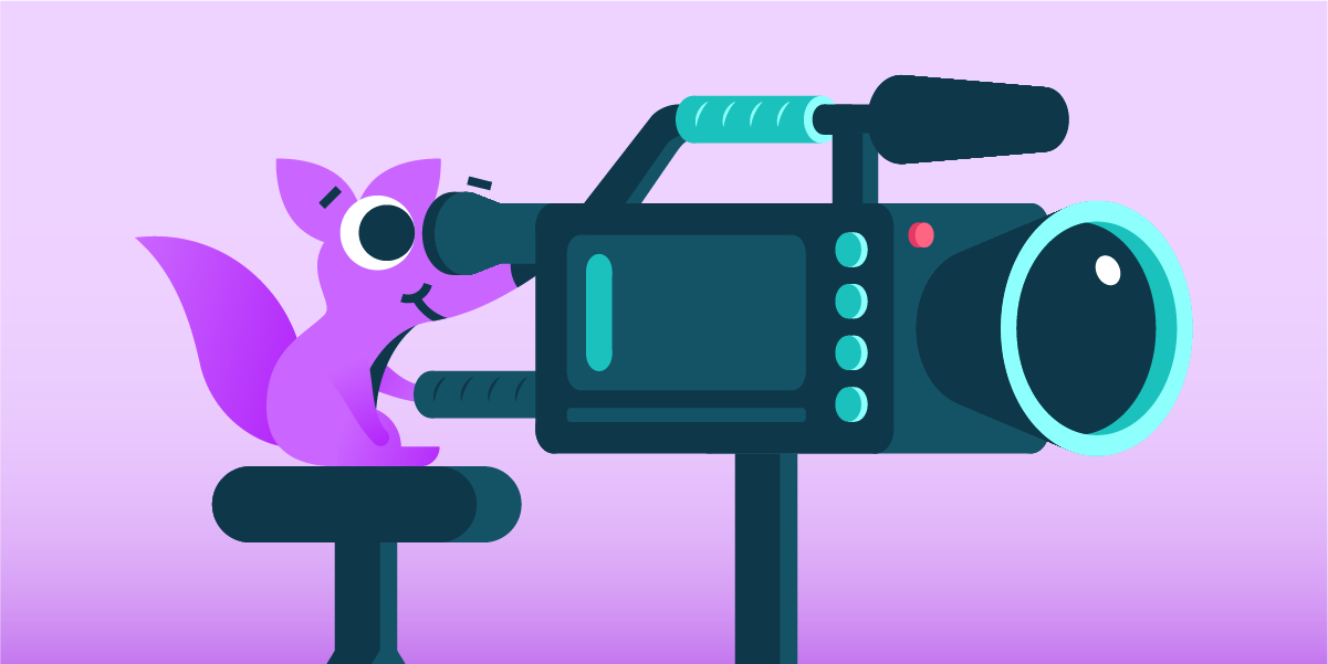 Purple Squirrel With a Video Camera?