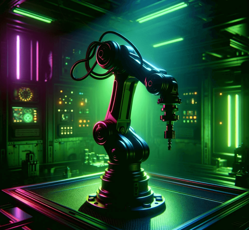 Futuristic automated robot arm representing how AI is affecting the engineering workforce