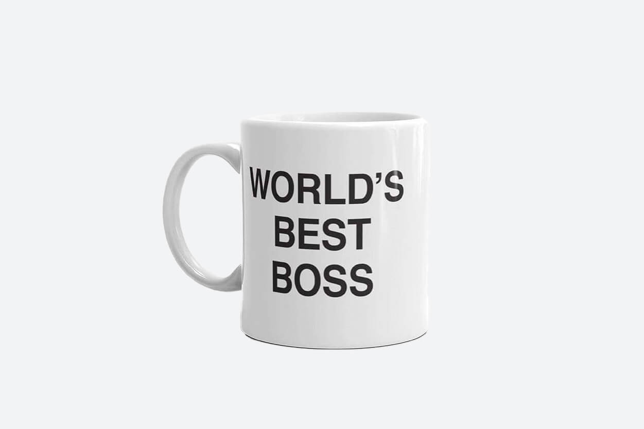 A classic boss's day gift idea: A World's Best Boss mug