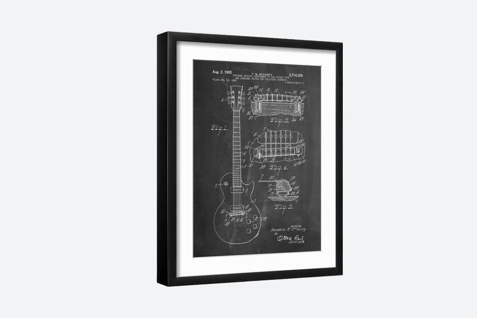 Gibson guitar schematic art print