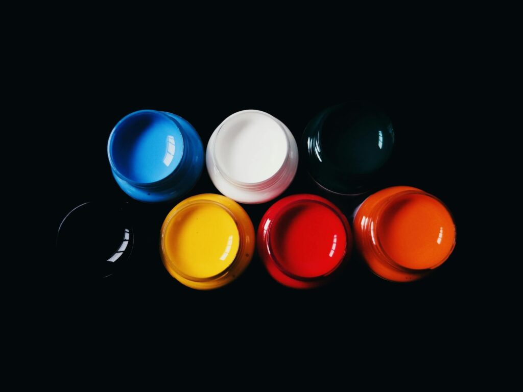 Paints representing the best colors to wear to an interview
