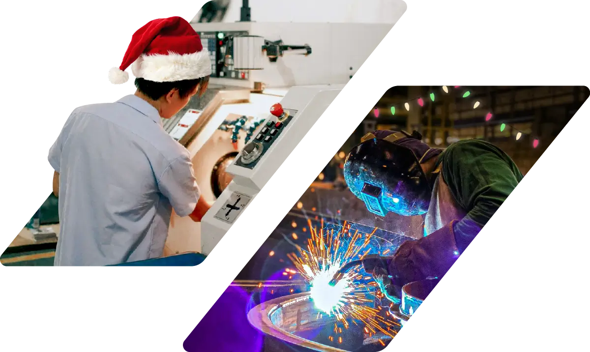 Christmas manufacturing workers