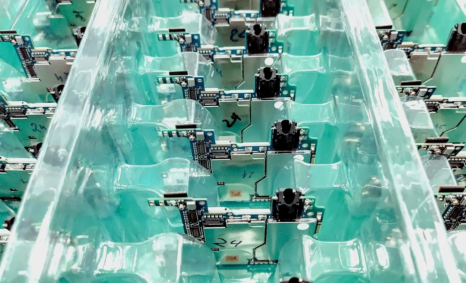Microchip components in production