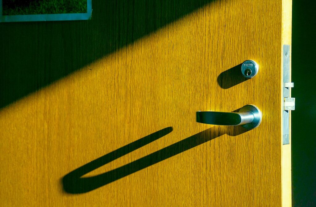 A door closing representing quiet quitting.