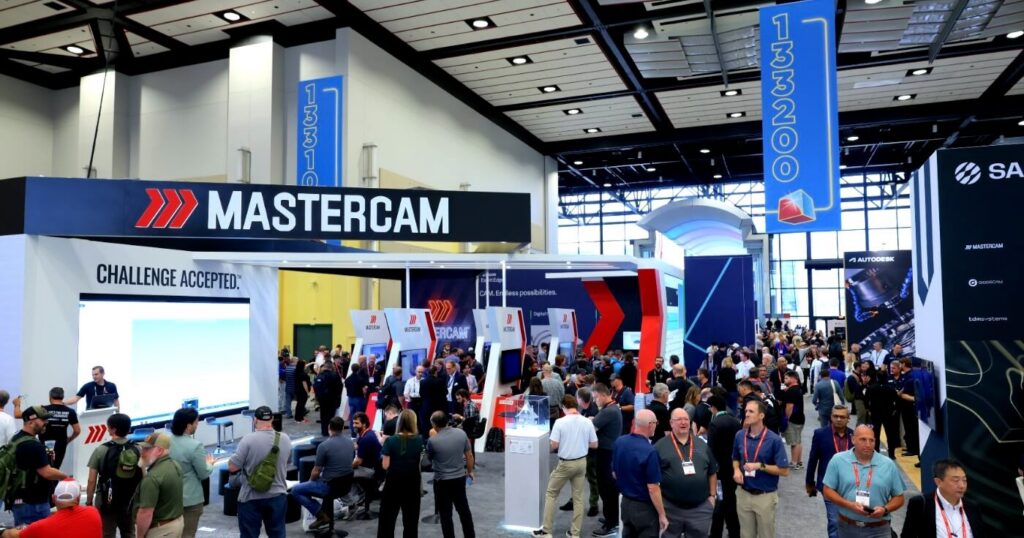 An image of the floor at IMTS 2026 representing the manufacturing conferences in 2027
