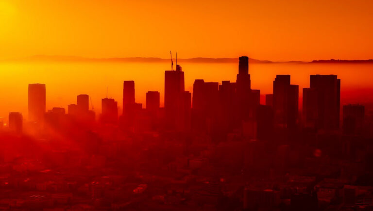 Los Angeles skyline representing the Los Angeles County workforce report